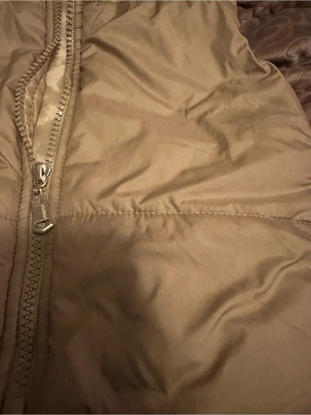 SHEIN Quilted Puffer Vest in Beige (12-18 months) Unisex